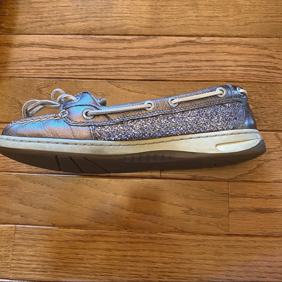 Sperry Top Sider Silver Deck Shoes size:8 - Picture 3 of 10